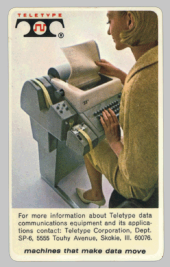 teletype kaartje