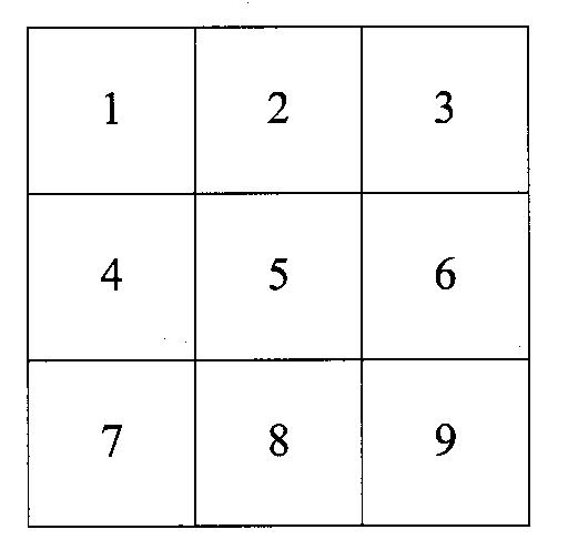 3x3 grid with numbers